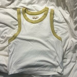 Madewell white tank top, medium